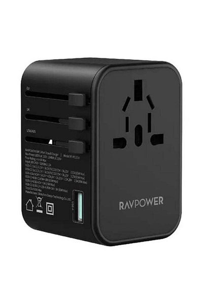 RavPower 3-port Pioneer Travel Charger Global Version Pd 65w Black