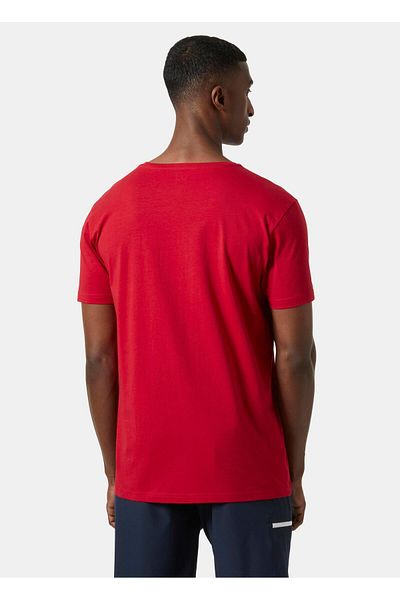 Helly Hansen Shoreline 2.0 - Ανδρικό κόκκινο μπλουζάκι με στρογγυλή λαιμόκοψη
