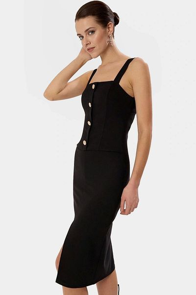 PayBuy Women's Midi Bodycon Dress 88% Polyester 12% Elastane Stylish Look for Work and Special Occasions