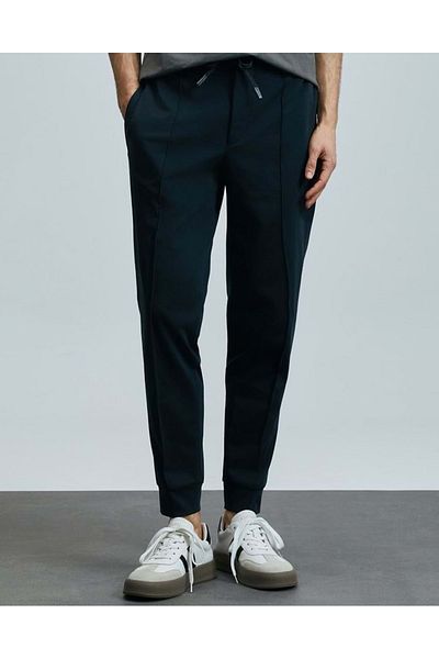 Lufian 111190346 Pıto Smart Men's Chino Pants Slim Fit Men's Trousers Black