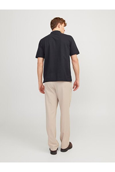 Jack & Jones Ανδρικό μπλουζάκι Jjemac Zip Ss Polo Sn