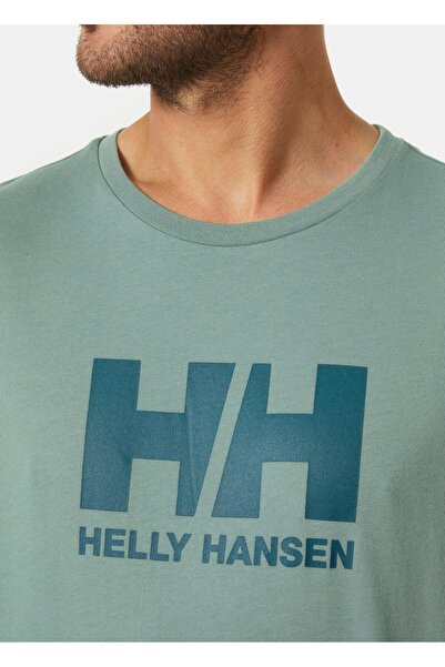 Helly Hansen Ανδρικό μπλουζάκι με πράσινη στρογγυλή λαιμόκοψη με λογότυπο
