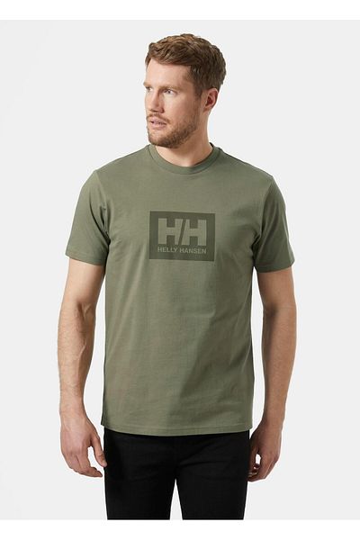 Helly Hansen Ανδρικό μπλουζάκι Box με πράσινη στρογγυλή λαιμόκοψη