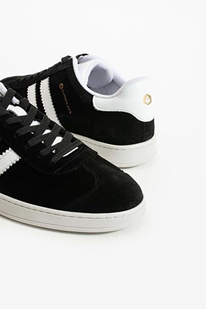 Hammer Jack 102-24155-M Leather Men's Sneakers BLACK-WHITE