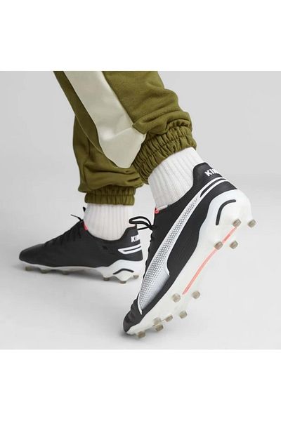 Puma King Ultimate 107563 -01 Μαύρα επαγγελματικά ανδρικά μποτάκια ποδοσφαίρου - FG/AG