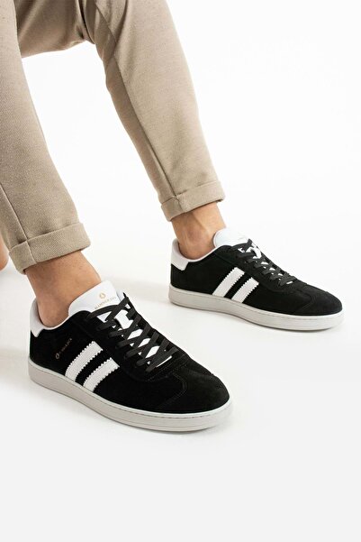 Hammer Jack 102-24155-M Leather Men's Sneakers BLACK-WHITE