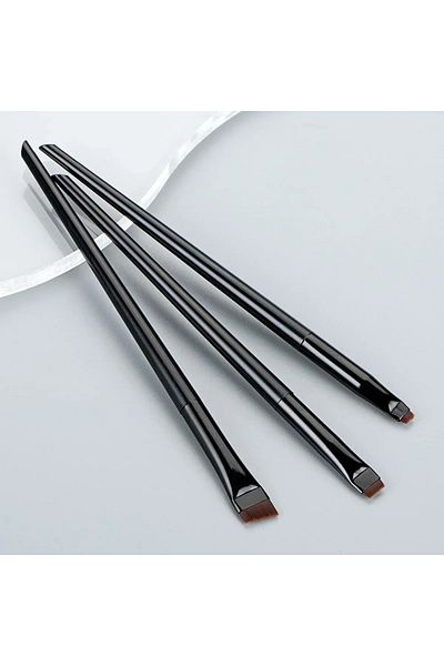 Choice black 3pcs/set Blade Eyeliner Brush Eyebrow Brush Portable Flat Fine Eye Liner Brow Contour Makeup B