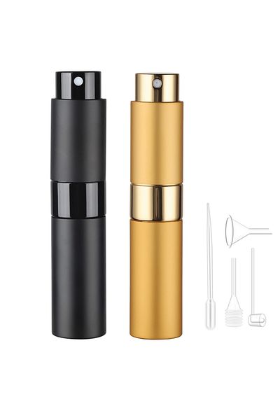 Choice Glass 8ml 2pcs 2Pcs+4 Accessories 8ML Nebulizer Perfume Travel Set , 2 Spray Bottles + 1 Funnel, 1