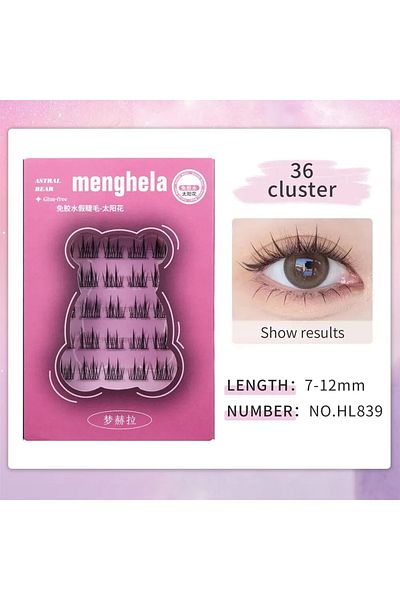 Choice Hl839 Fairy Glue-free False Eyelashes Easy To Rebound No Need To Remove Segmented Thin Stems Suitabl