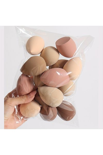 Choice 10pcs-kkhaki-dfp 5-10pcs Ombre Makeup Sponge Set - Vegan Dual Use Beauty Blender For Liquid/powder |