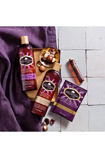 HASK Macadamia Oil Moisturizing Shampoo 355 ml – Nourishing Sulfate-free Hair Care
