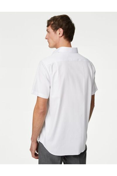 Marks & Spencer Saf Pamuklu Regular Fit Kısa Kollu Gömlek