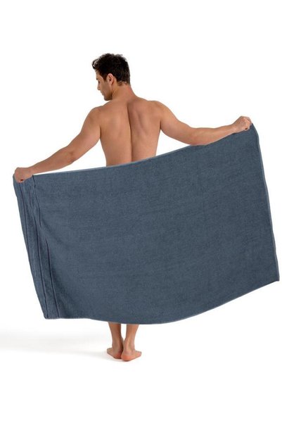 MODALİN 4 Lü Banyo Havlusu Seti Dora Indigo - 70X140cm x2 / 50x90cm x2