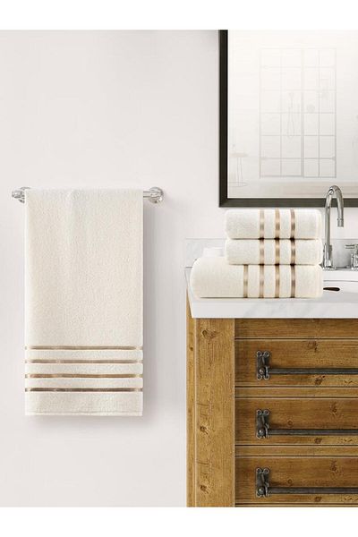 Karna Home Bathroom Towel Set 4 Pieces Ballet - 70X140Cm X2 / 50X90Cm X2