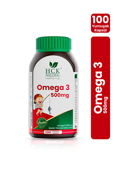 HCK NATURAL Çocuklara Özel Omega 3 500 mg Balık Yağı 100 Kapsül