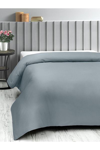 Karna Home Κλασικό Βαμβακερό Σατέν Παπλωματοθήκη Μονό 150x220