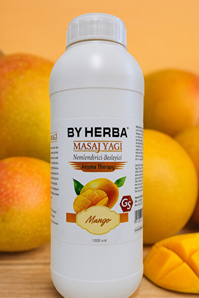 By Herba زيت تدليك مريح برائحة المانجو سعة 1 لتر - مرطب