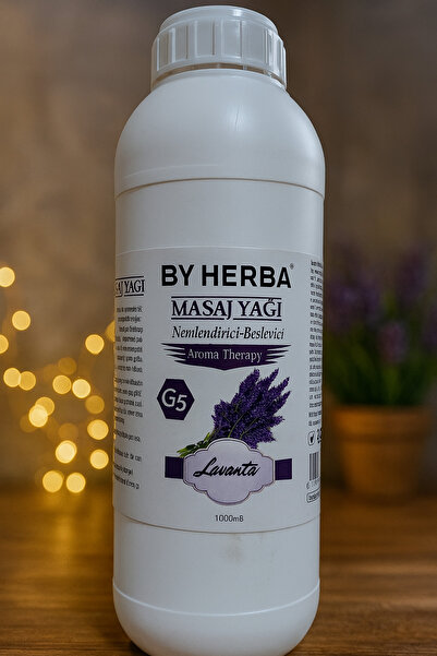 By Herba زيت تدليك مريح برائحة اللافندر سعة 1 لتر - مرطب