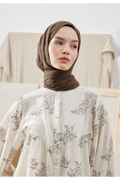 Fresh Powdered Bamboo Shawl Brown Color