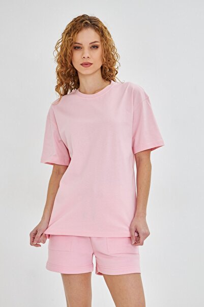 The Champ Clothing Cotton Relax Comfort Oversize Women's T-Shirt and Shorts Set