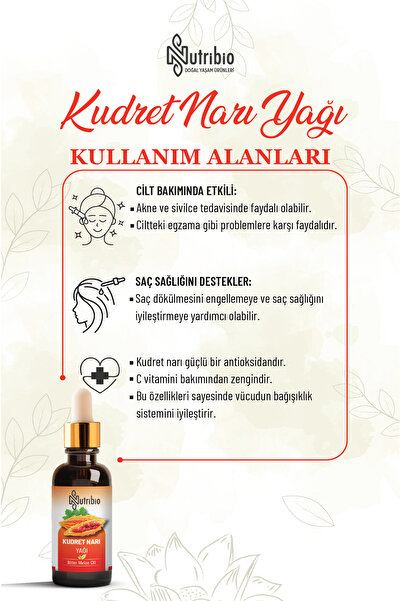 nutribio Kudret Narı Yağı %100 Saf 50 Ml