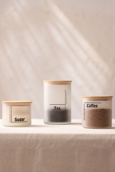 Rakle Daily Jar 3-Piece Jar Set White 1050 Cc/ 600 Cc/ 535 Cc