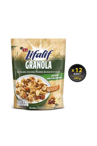 Eti Lifalif Granola Kuruyemişli 200 g x 12 Adet