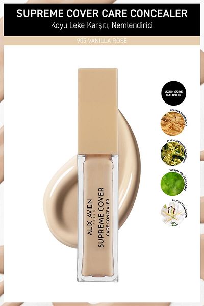 Alix Avien Permanent, Moisturizing, Cell Repairing Anti-Blemish Concealer - Supreme Cover Concealer 905 Vanilla Rose