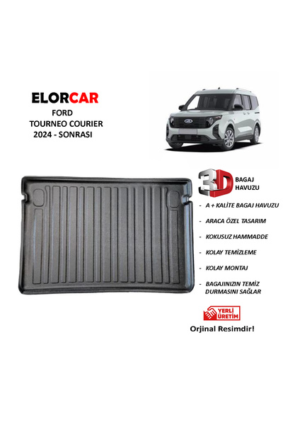 ELORCAR FORD TOURNEO COURIER 2024-SONRASI 3D BAGAJ HAVUZU