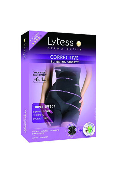 Lytess شورت تنحيف تصحيحي، أسود، مقاس XXL