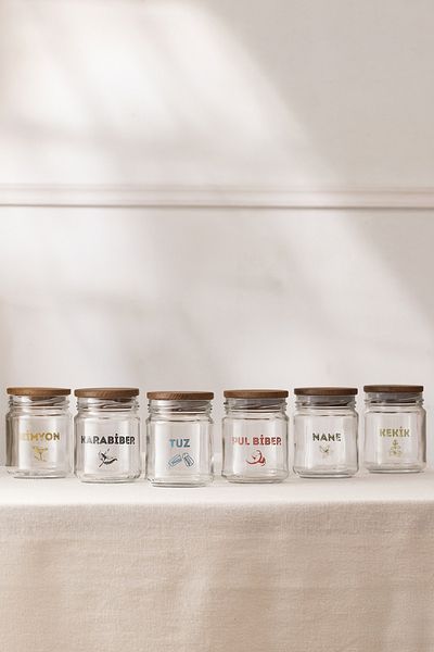 Rakle Luna Set of 6 Spice Bowls with Wooden Lid 210 Cc