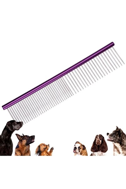 Buffer ® Shiny Metal Dog Comb Colorful Pet Dog Flea Grooming Comb Dog Hair Crawling