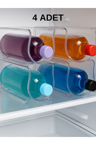 Dükkanönü Decobella 4 Pieces Refrigerator - Soft Drink Bottle Shelf