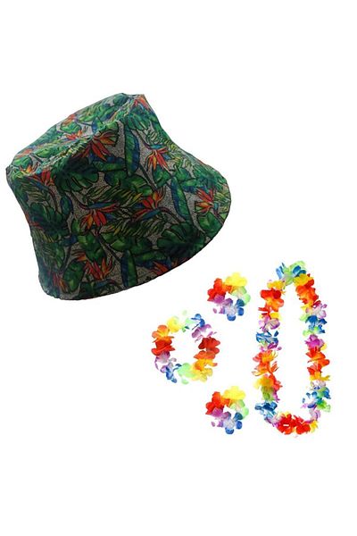 partidolu Σετ 4 Tropical Leaf Hawaiian - Καλοκαιρινό ύφασμα Md8