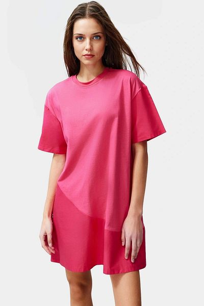 PayBuy Women's Short Sleeve Crew Neck Knitted Cotton Dress Comfortable Daily Summer and Stylish Premium Quality