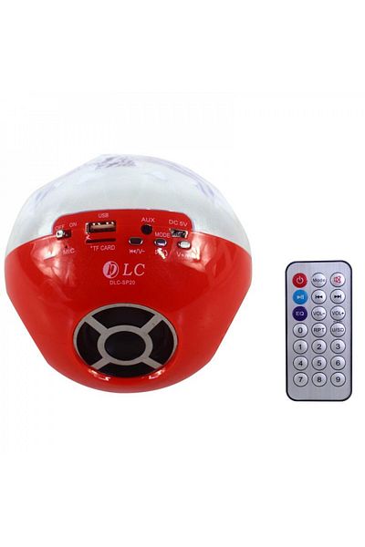 DLC Color Ball Speaker Bluetooth DLC-SP20 Red/Clear