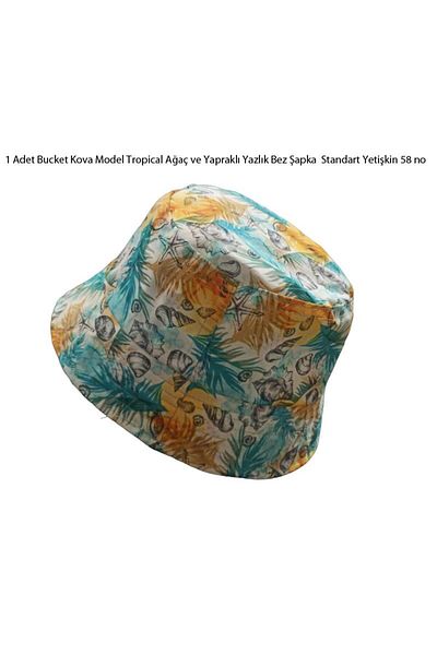 partidolu Καλοκαιρινό υφασμάτινο καπέλο Tropical Hawaii Bucket Bucket Model Leafy - Md5