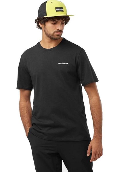 Salomon Lc2219 Graphic Perf Ss Tee T-shirt Ανδρικό T-Shirt Μαύρο