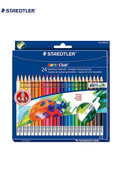 Staedtler 144 50Nc24 Noris Clup Dry Paint with Eraser 24 Pack