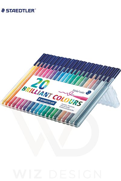 Staedtler 323 Sb20 Triplus Color Felt Tip Pen 1.0 mm Set of 20