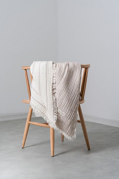 Rikka Home 100% Cotton 4Layers Muslin Bedding and Sofa Cover-Oeko-Tex Certificate, Meditation/Tv Blanket140X190 cm