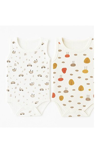 Pamira Çıtçıtlı Pamuklu Desenli Body Zıbınlar