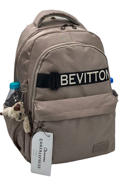 ÇantaExpress 34200 Σχολική τσάντα Mink Αδιάβροχο ύφασμα Unisex Σχολικό σακίδιο πλάτης