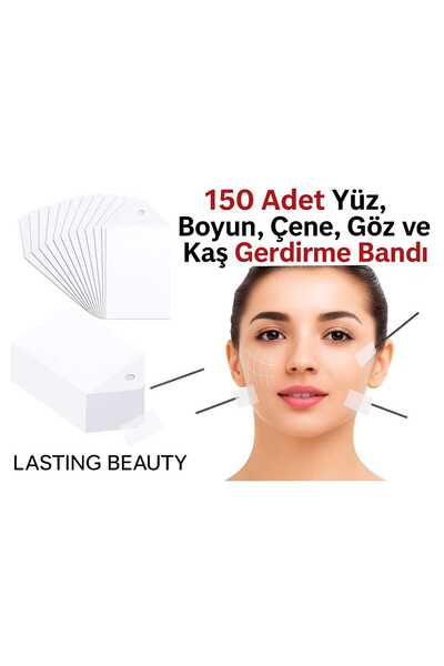 lasting beauty 150 Adet Kaş Germe Bandı Göz Boyun Germe Bandı Yüz Gerdirme Vü...