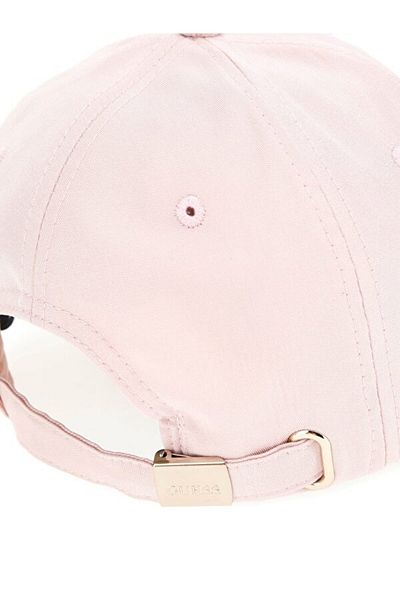 Guess Women's Pink Triangle Logo Baseball Cap