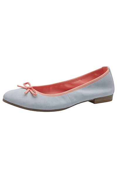 Tamaris Damen Klassische Ballerina 1-22166-44 Blau 895 Lt Blue Comb Leder Und Textil Mit Touch-it