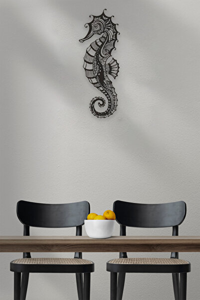 Numa Concept Duvar Dekoru MDF Deniz Atı Salon Ofis Ve Antre İçin | 40x15 Cm
