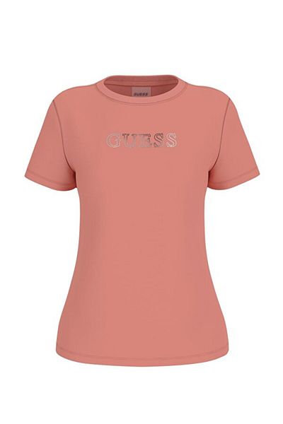 Guess Women's Orange Briana Short Sleeve T-Shirt