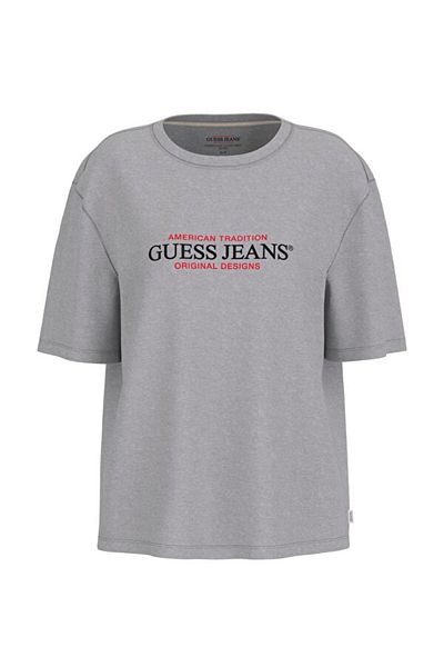Guess Tricou Jeans Kadın Boxy Fit
