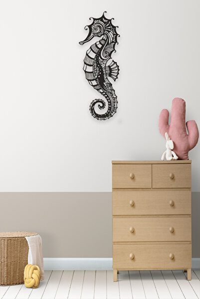 Numa Concept Duvar Dekoru MDF Deniz Atı Salon Ofis Ve Antre İçin | 40x15 Cm